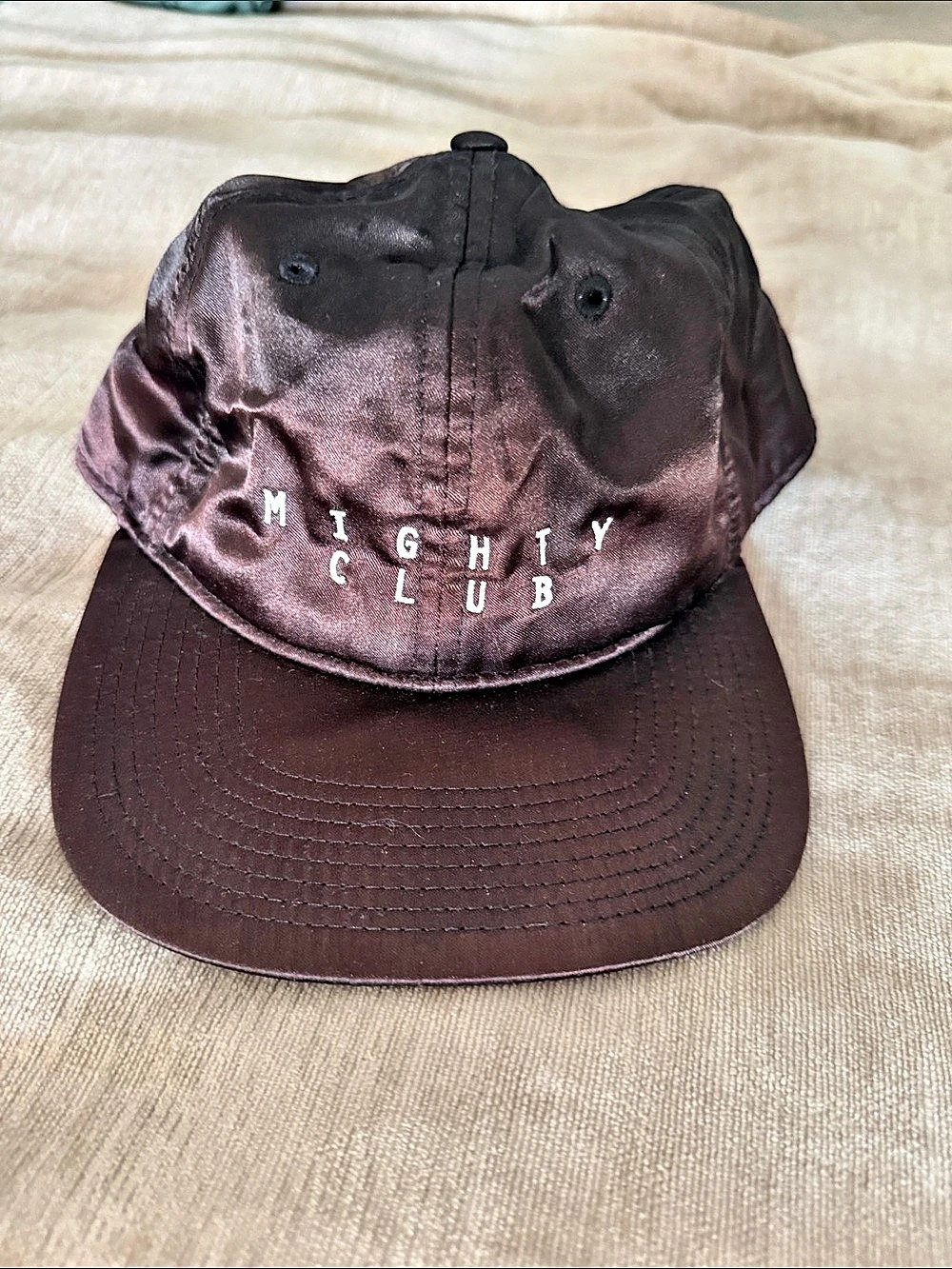Mighty Healthy New York Satin Cap in Brown